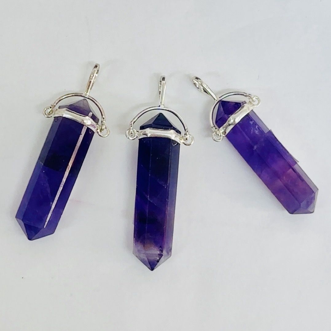 Amethyst DT SS Pendant