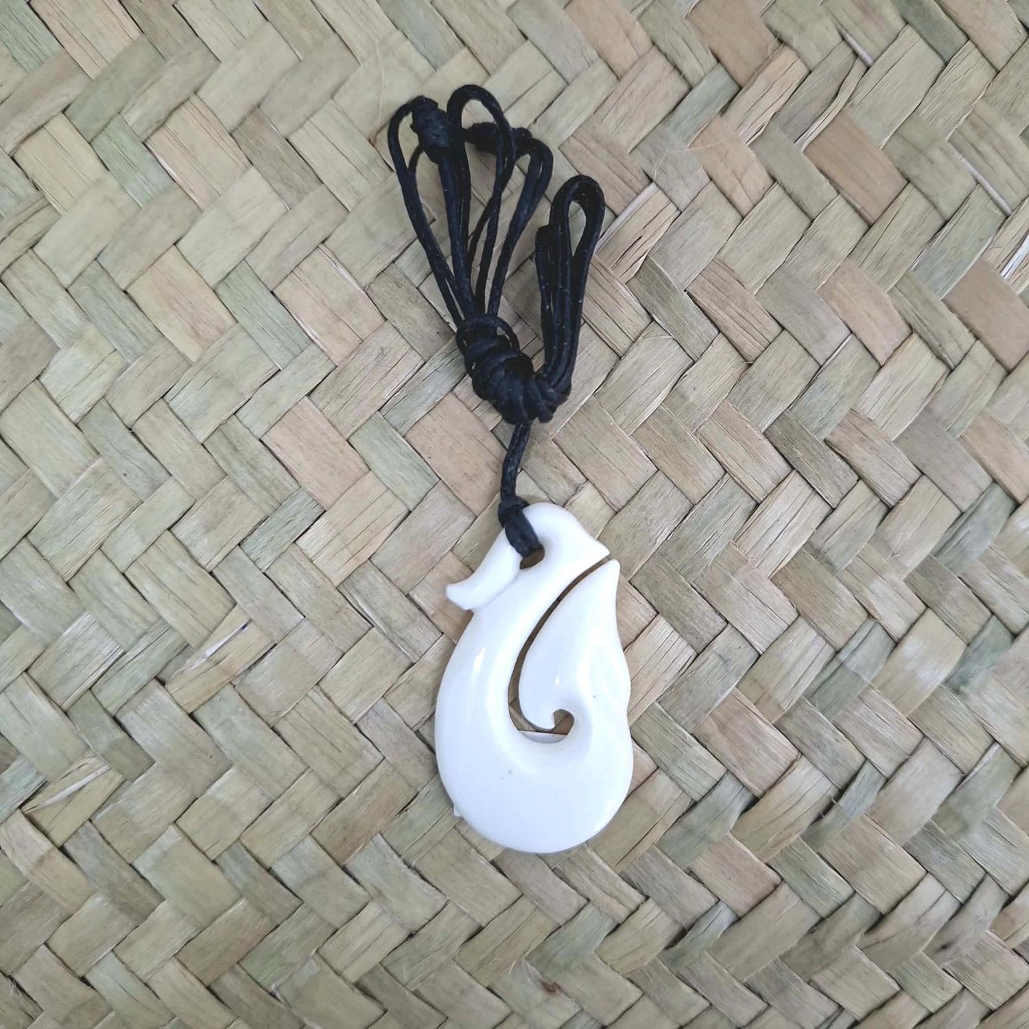 Bone Carving - Fish Hook Pendant