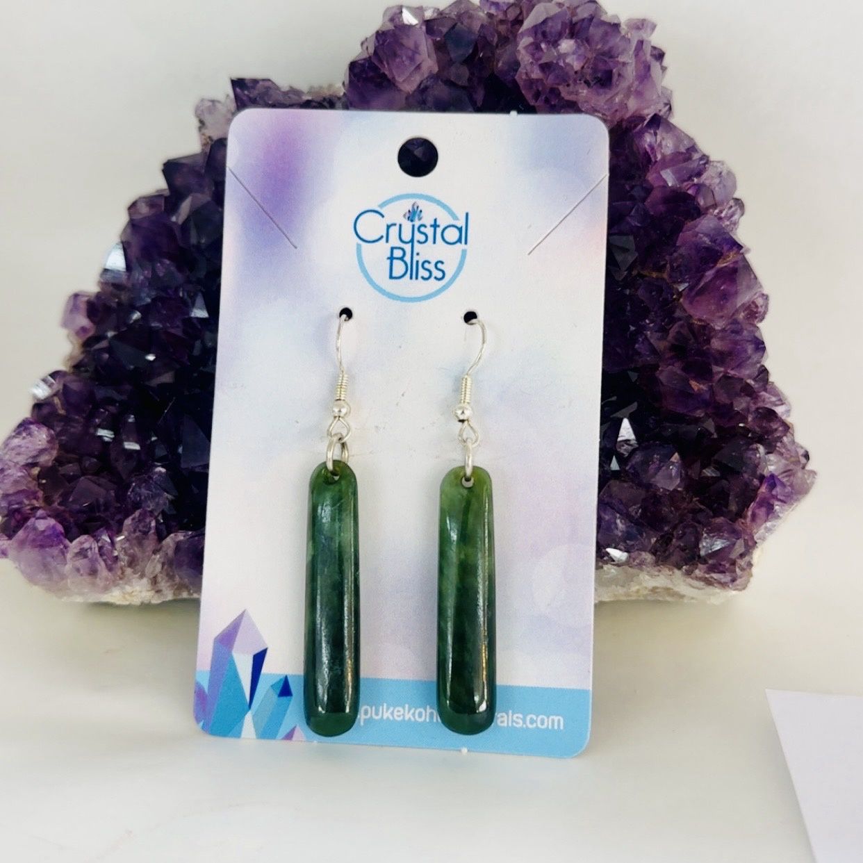 Greenstone SS Earrings 4cm