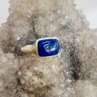 Lapis Lazuli Rectangle Ring sz US 8