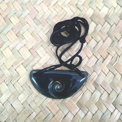Greenstone Pendant Half Circle