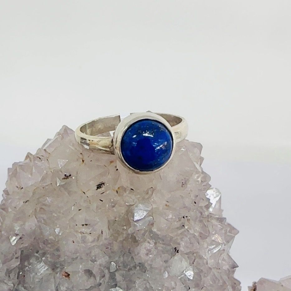 Lapis Lazuli Cirle Ring sz US 7.5