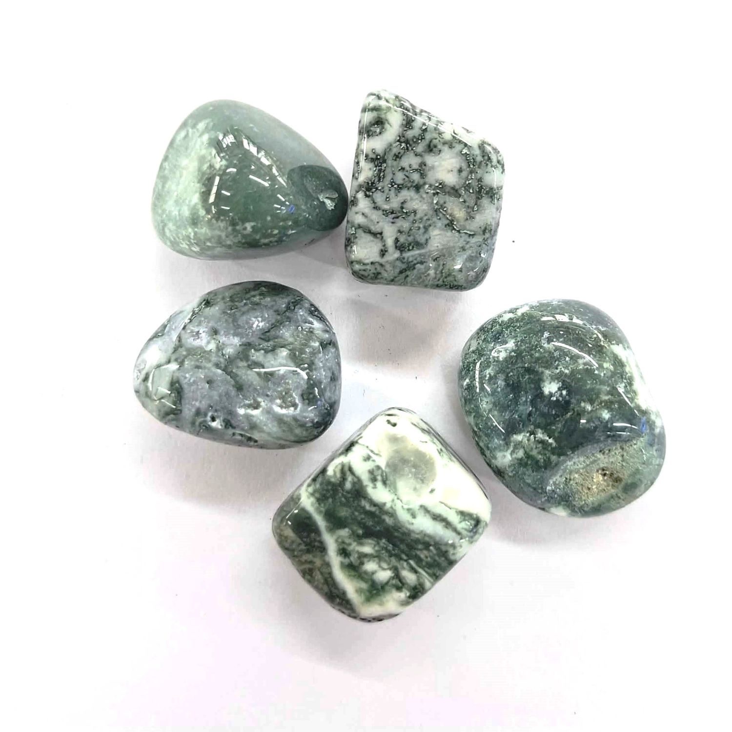 Green Moss Agate Tumbled