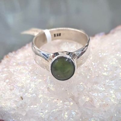 Greenstone Large Oval Ring sz US 10