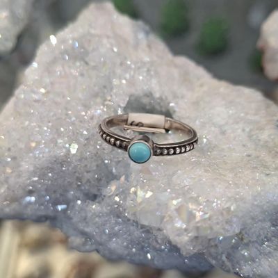 Bluw Howlite Dot Circle Ring sz US 7