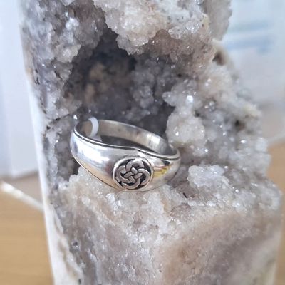 Celtic Silver Ring sz US11