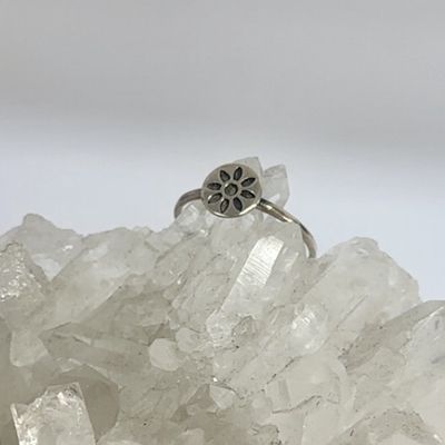 Flower Circle Ring sz US7