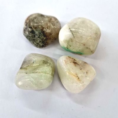 Chrysocolla in Quartz Tumbled