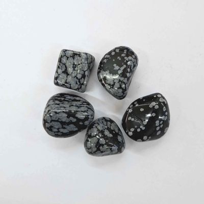Obsidian Snowflake Tumbled