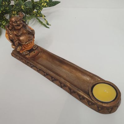 Long Incense &amp; Candle Holder Gold Sack