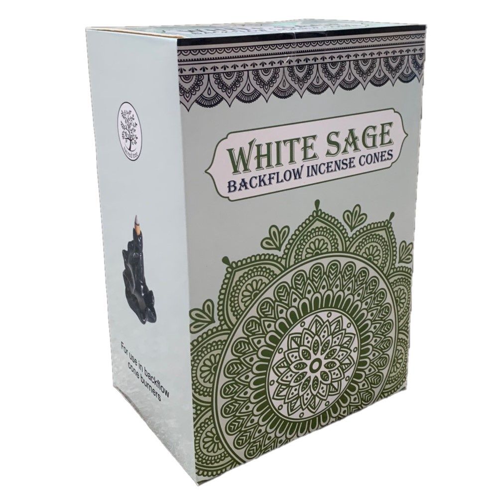 Sacred Tree White Sage Backflow Cones