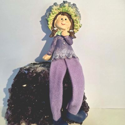 Shelf Sitter Purple Lady Sitter