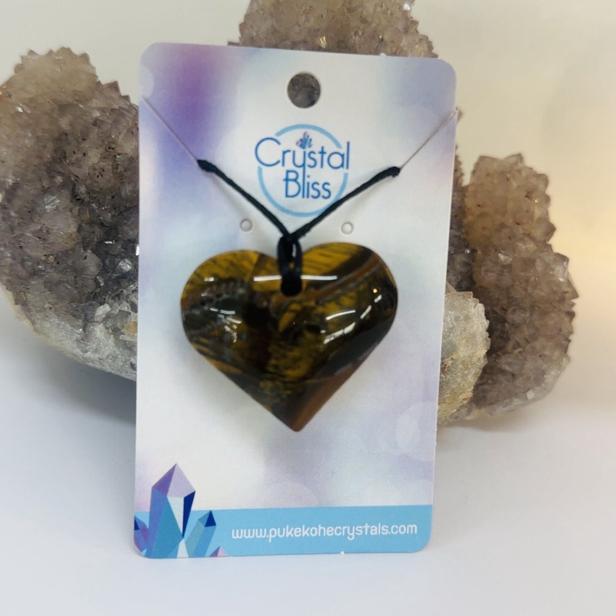 Tiger Eye Heart Pendant