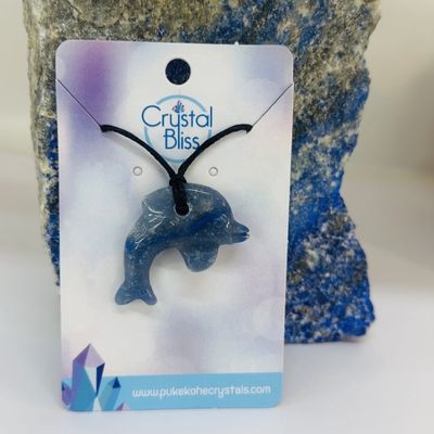 Blue Aventurine Dolphin Pendant