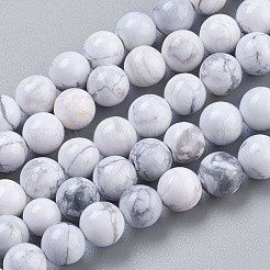 Beads 6mm Howlite white
