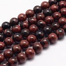 Beads 8mm Obsidian Mahogany