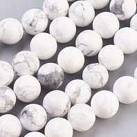 Beads 8mm Howlite white