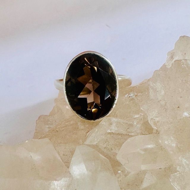 Smokey Quartz Ring sz US 8