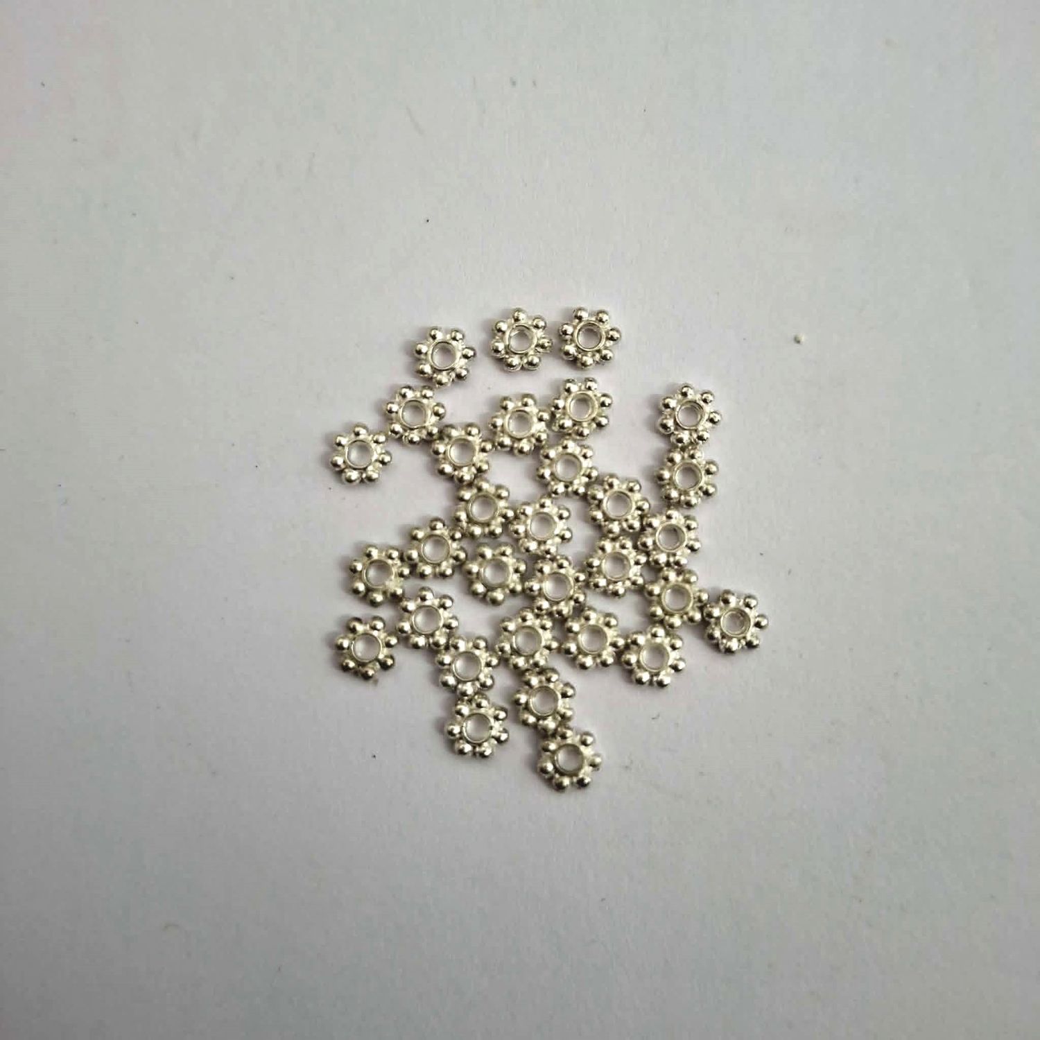 Spacer Silver Flower