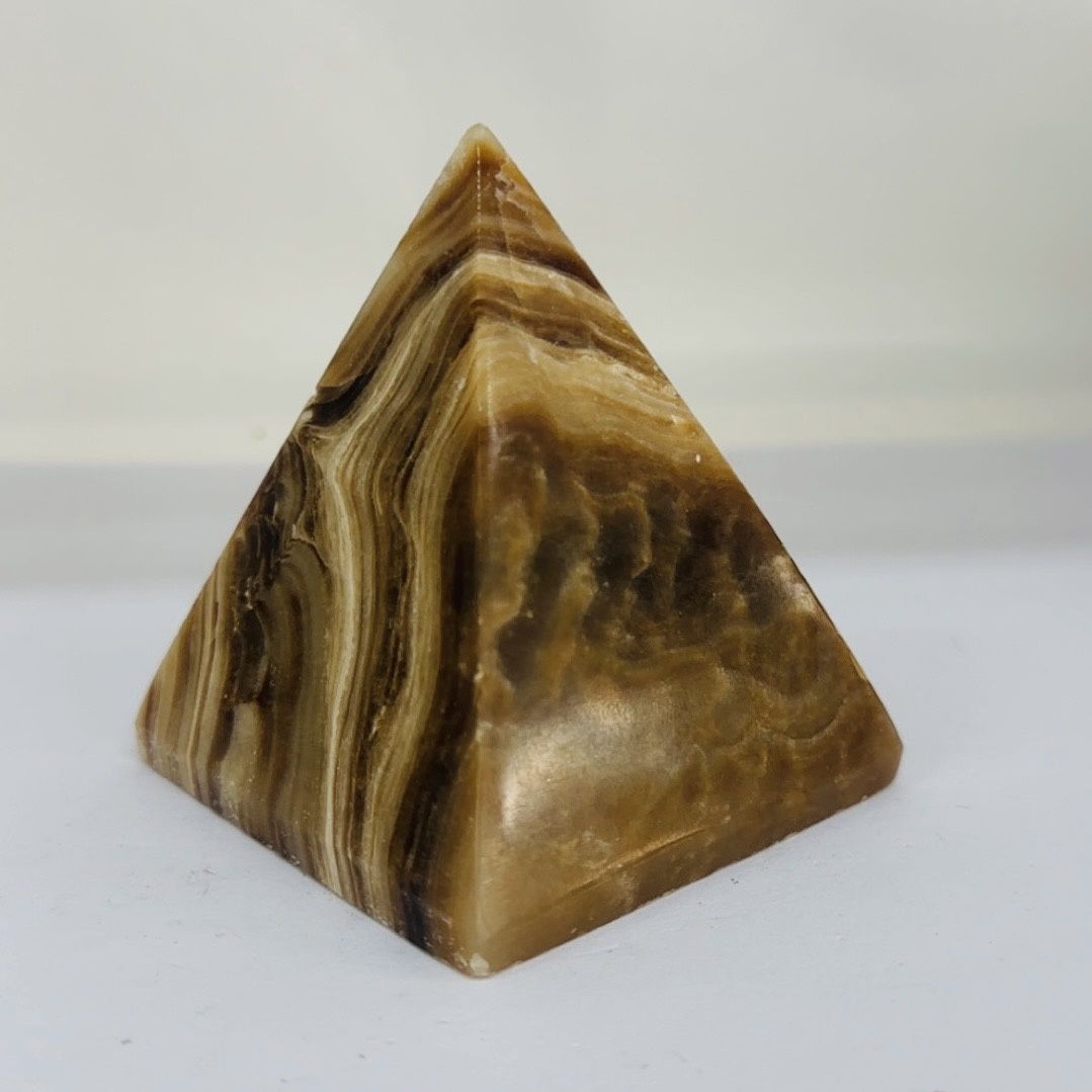 Chocolate Calcite Pyramid 6x6cm