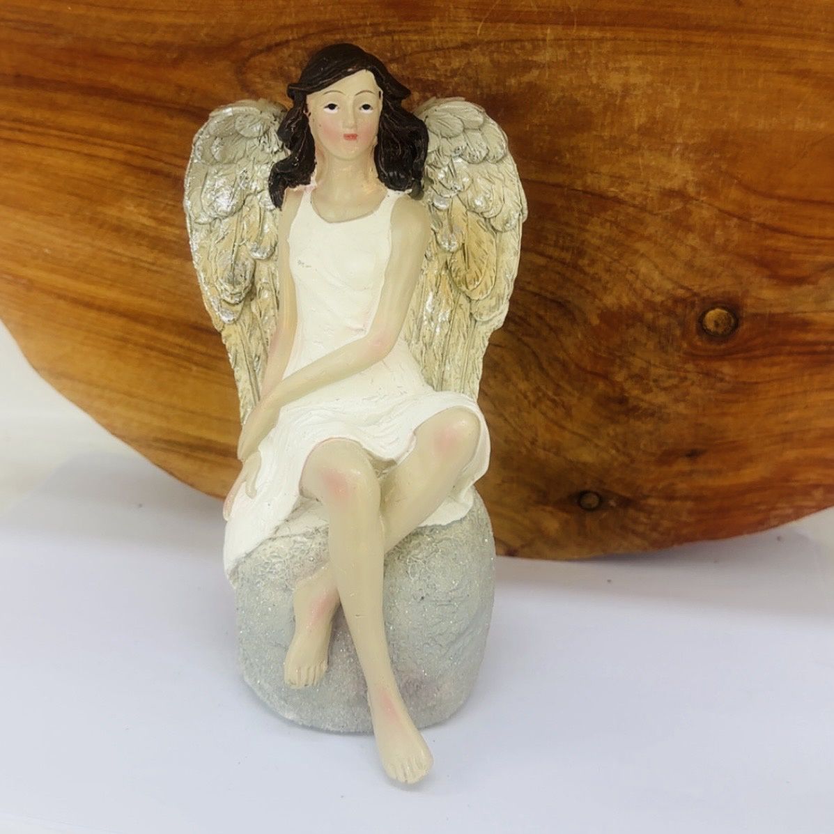 18cm Sitting Angel on Rock