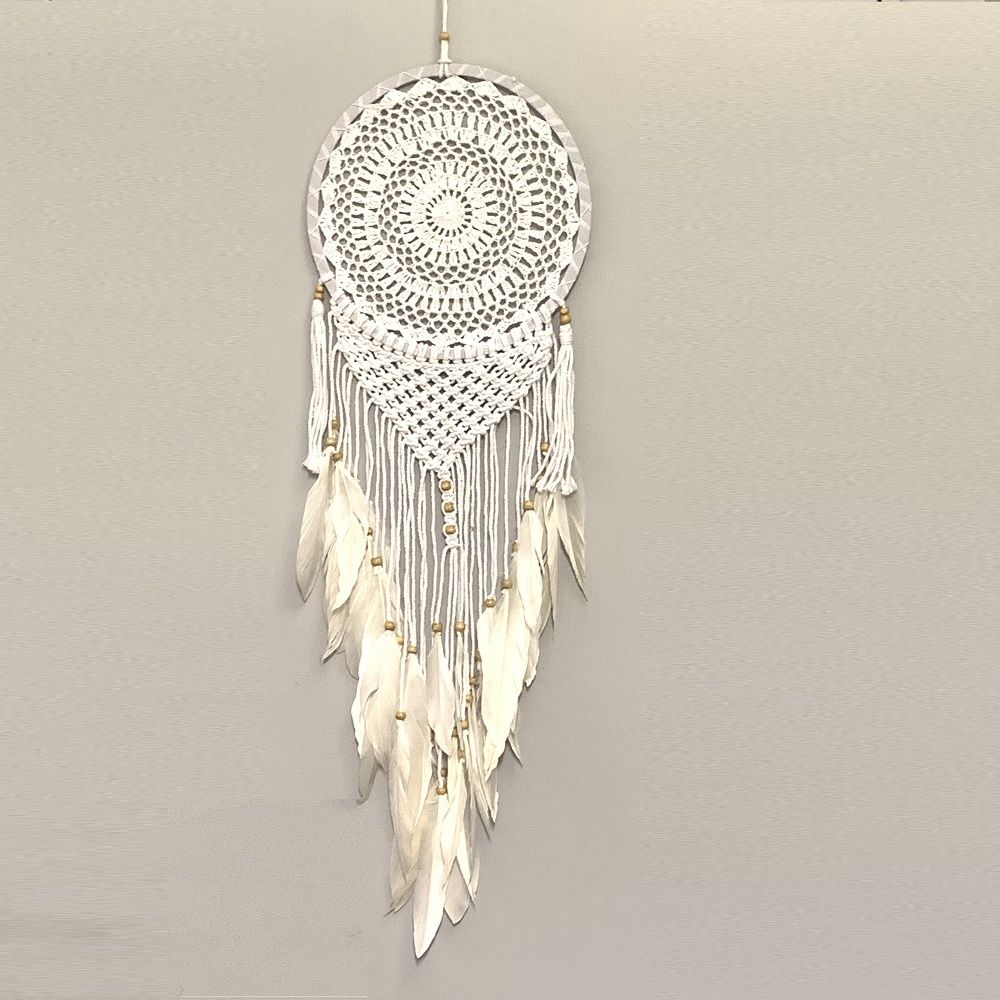 CROCHET DREAMCATCHER 25cm-WHITE