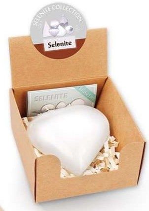 Selenite Heart in Box