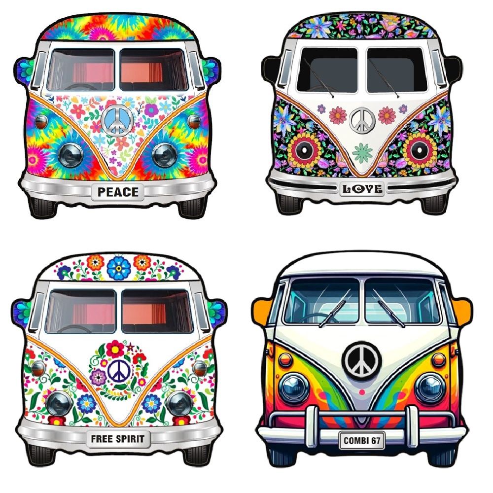 Kombi Van Ceramic Coaster Set of 4