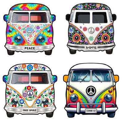 Kombi Van Ceramic Coaster Set of 4