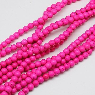 4mm Beads Howlite Pink