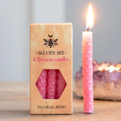 Beeswax Spell Candles Pink - Friendship