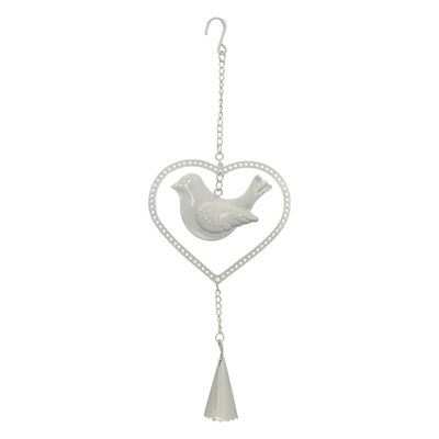 White Bird Heart Hanger