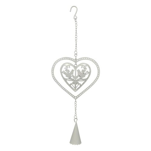 White birds in heart hanger