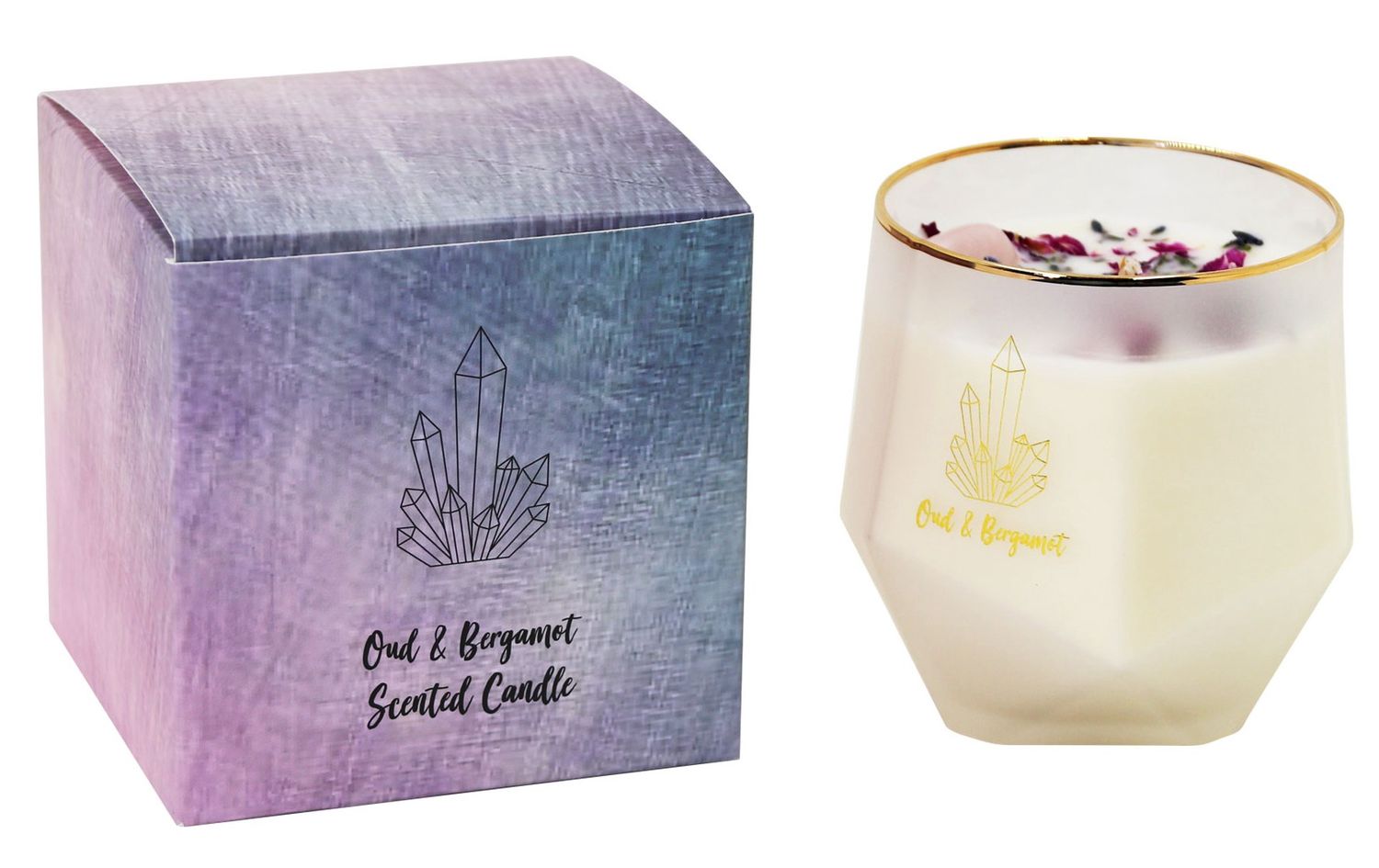 Oud &amp; Begamot Scented Candle