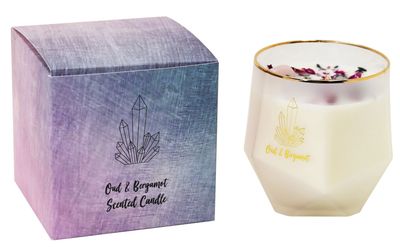 Oud &amp; Begamot Scented Candle