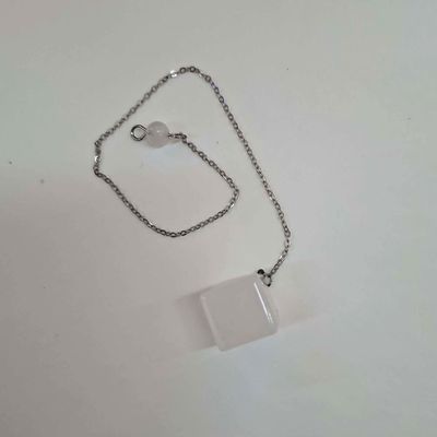 Clear Quartz Cube  Pendulum