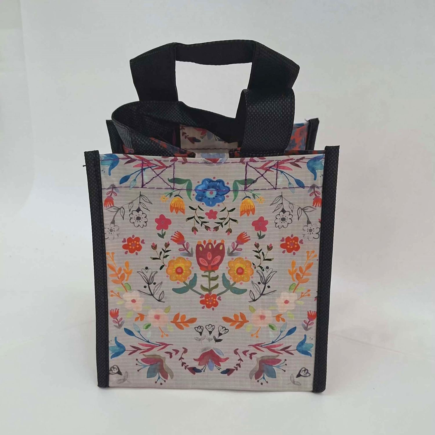 Happy Bag - Grey Floral Sm
