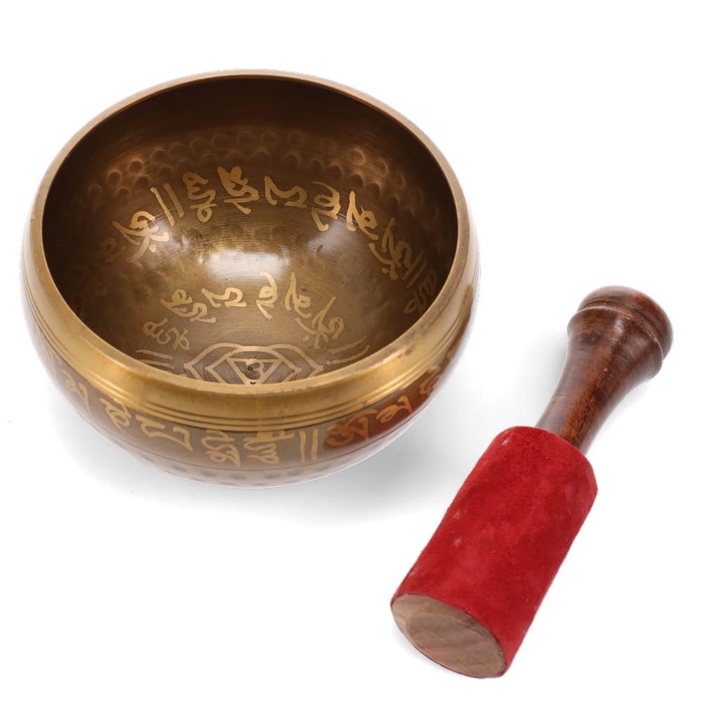 Singing Bowl Mantra etched Hammered 10cm
