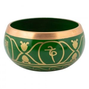 Singing Bowl Tree of Life Green with Cushion