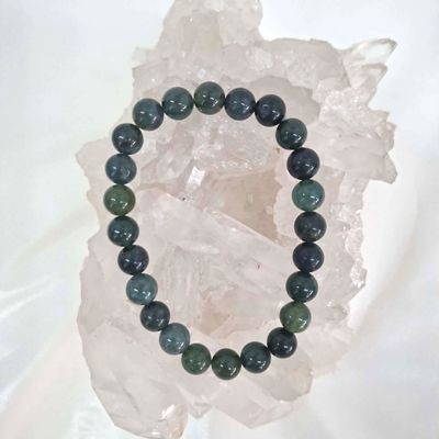 Green Moss Agate Bracelet 6mm