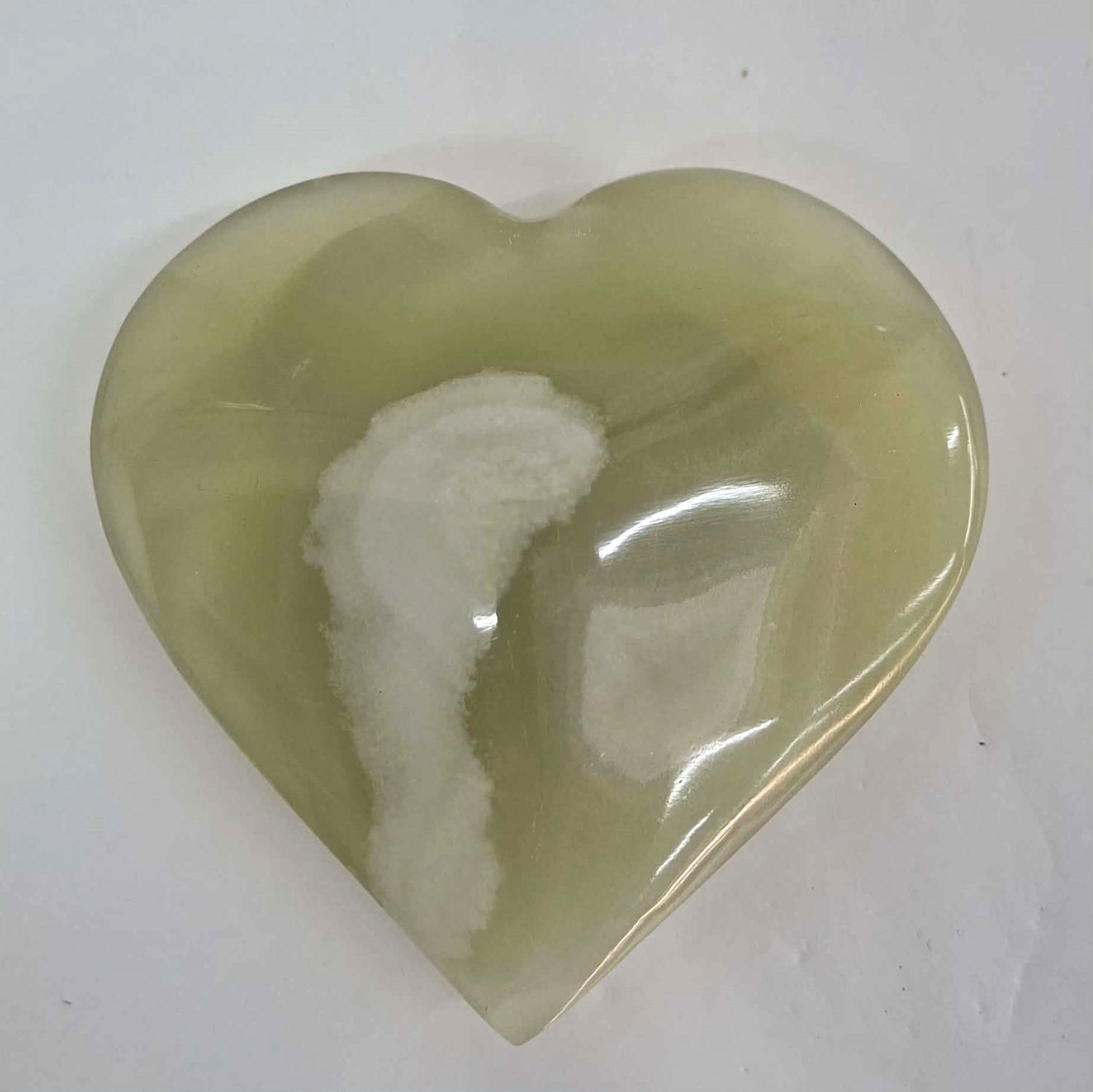 Banded Calcite Heart 9cm 1