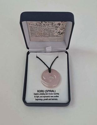 Rose Quartz Koru Spiral