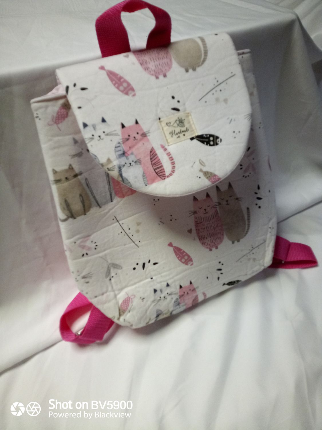 Sac à dos enfant ( chat rose)