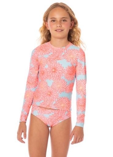 Maaji TROPICAL BLOOM ODYSSEY GIRLS SWIMWEAR, Color: Open Blue SP26, Size: 06