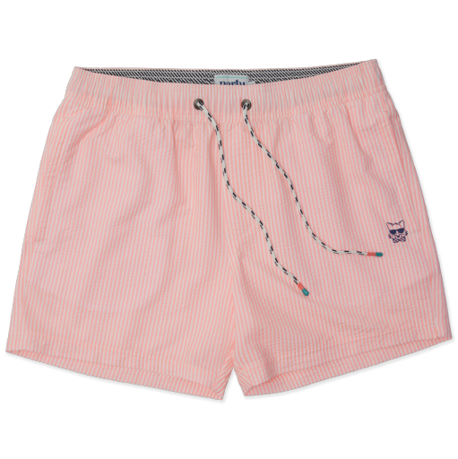 Party Pants 5" STRIPED PARTY STARTER LINED, Color: PASTEL CORAL SP26, Size: S
