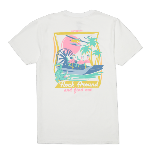 Party Pants FLOCK AROUND MATCH SS TEE, Color: White SP26, Size: S