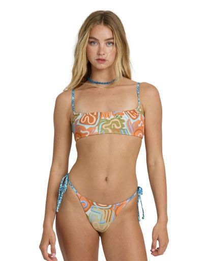 Billabong LE SURF REV MILA Bralette Top, Color: Orange Multi SP26, Size: Small