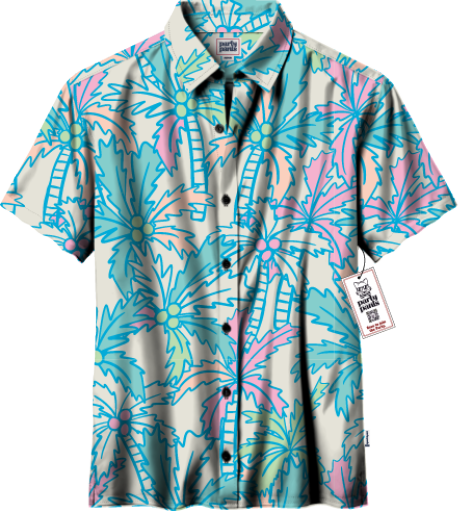 Party Pants BUSY PALMS WEEKENDER SS WOVEN, Color: Vintage White SP26, Size: S