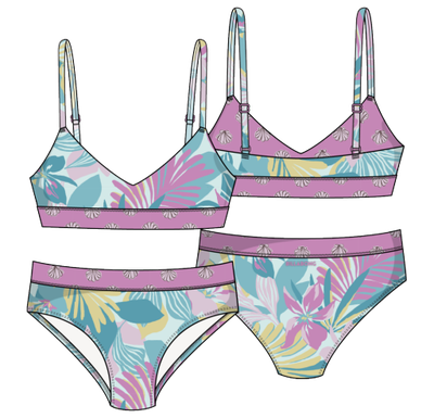 Billabong GIRLS' DES TROPICS REV BIKINI SET