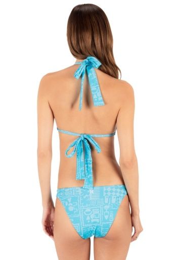 Hurley HOKU MINI RIB MODERATE SCOOP KNOT BOTTOM, Color: Surf Blue SP26, Size: XS